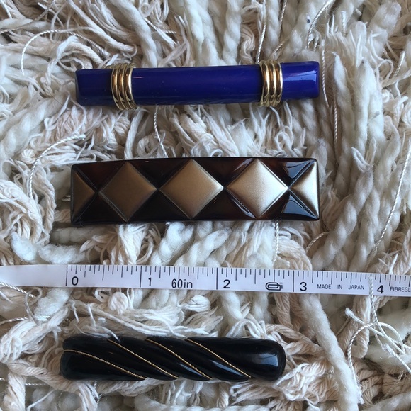 Three vintage hair clips barrettes - Picture 4 of 8